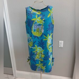 Lilly Pulitzer Vintage White Tag Negresco Lagoon Serenade Sleeveless Dress 6